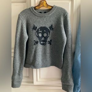Lucky brand skull 💀sweater size XL 100% wool